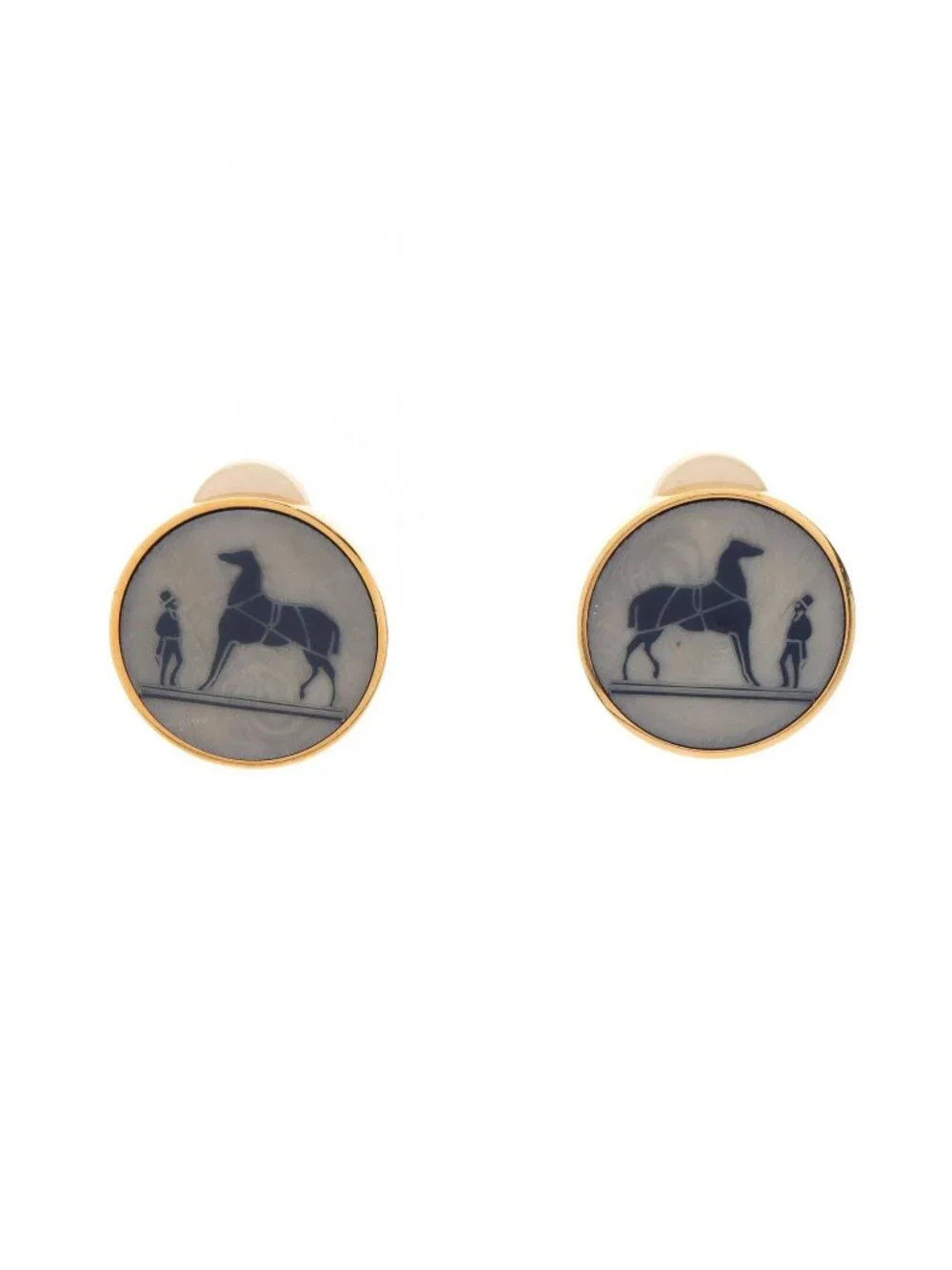 Hermes Earrings Colosseum Gold